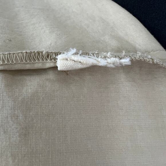 FREE PEOPLE Beige 6 Top Cotton Button-Up Collared Ruffle Long Sleeve Regular Fit - Picture 9 of 9